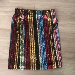 Rainbow sequin INC skirt!